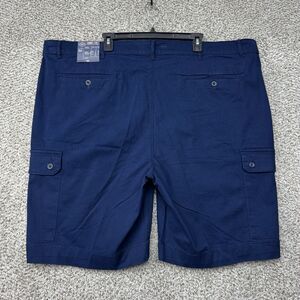 St. John's Bay Cargo Shorts Men's Size 52 Navy Blue Cotton Blend 10" Inseam New